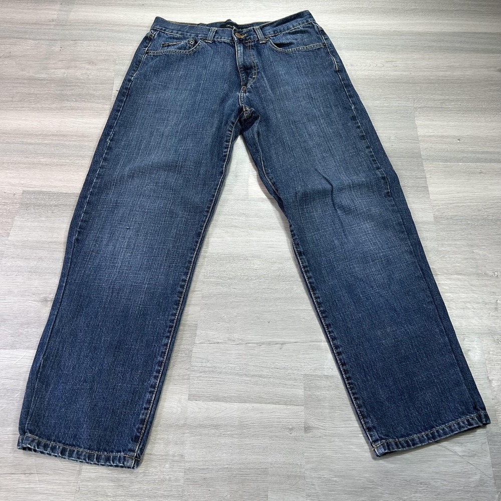 Calvin Klein Jeans Mens 32x30 Blue Regular Straight‎ Denim Medium Wash Pants